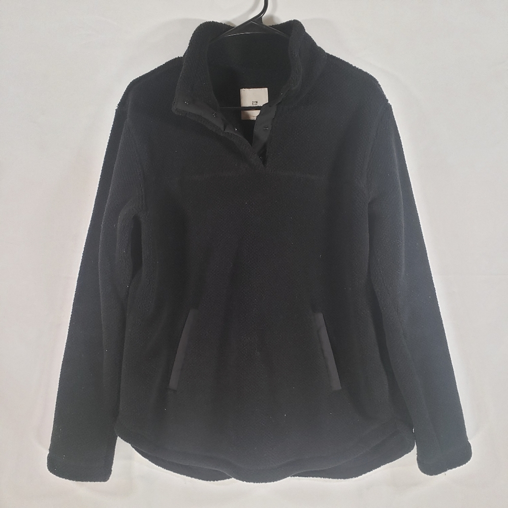 Thread + Supply Black 1/4 Snap Fleece M